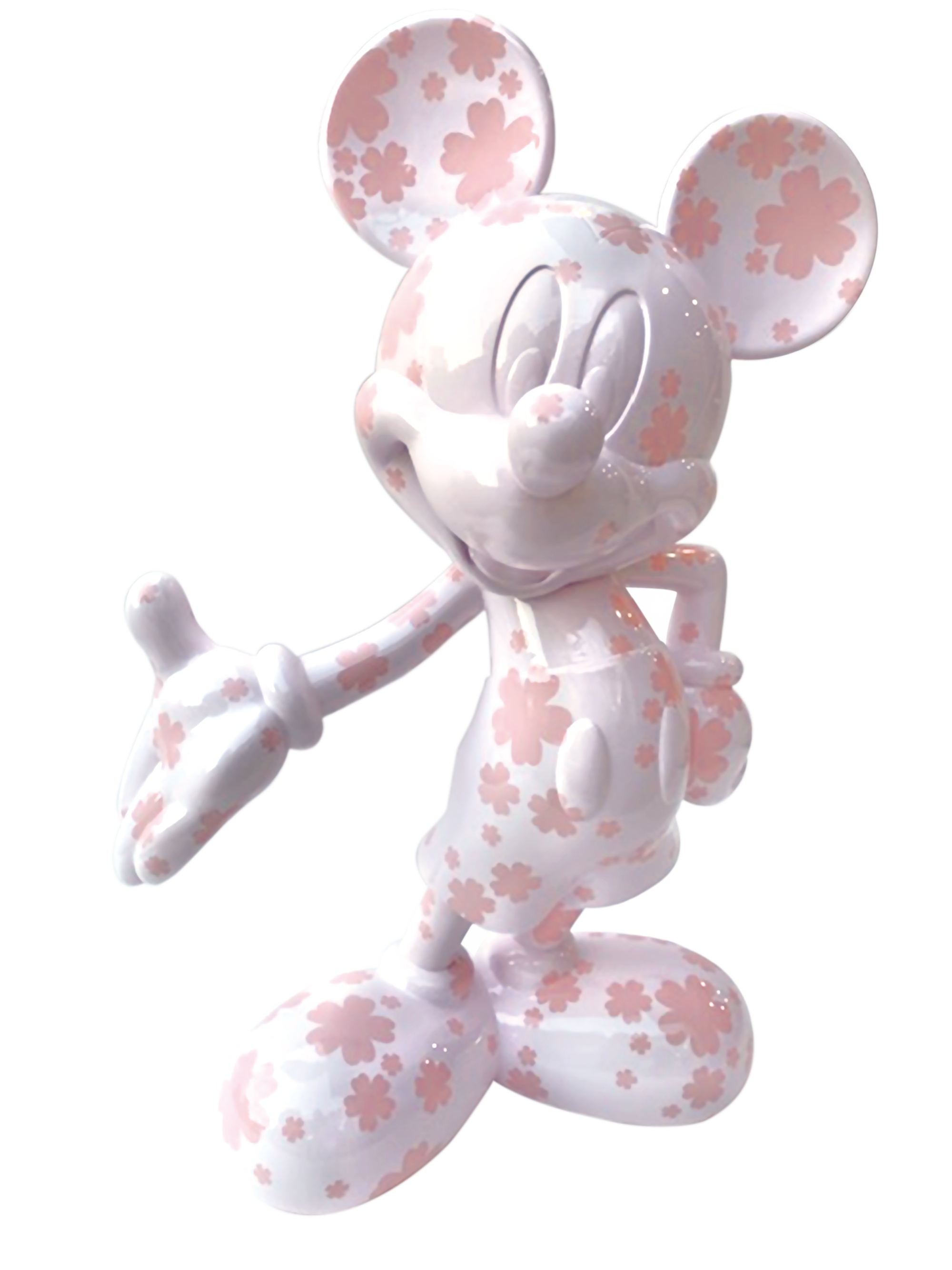 桜モチーフのミッキーマウス立像