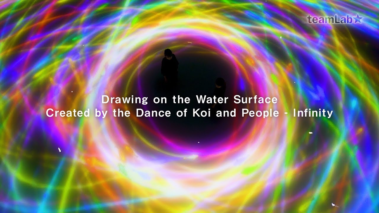 Drawing on the Water Surface Created by the Dance of Koi and People - Infinity - YouTube