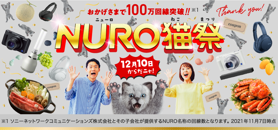 12月10日から！NURO猫祭はじまるニャ！｜NURO 光